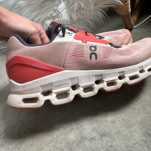 On Cloudstratus Women's Running Shoes - Rose Red - Picture 7 of 9